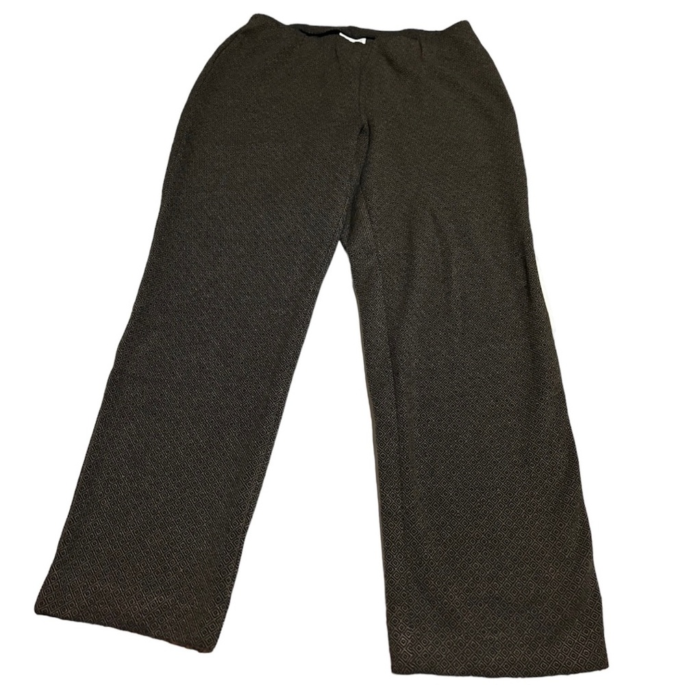 Ponte slim leg cropped black&gold patterned J.Jill short pants size small